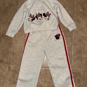 Disney Baby Gray and Red Outfit